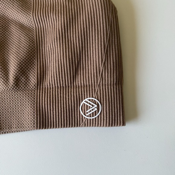 Savvi Large Tan Sports‎ Bra Tank Top No Pads Women's Active Wear Gym Workout - Picture 2 of 4